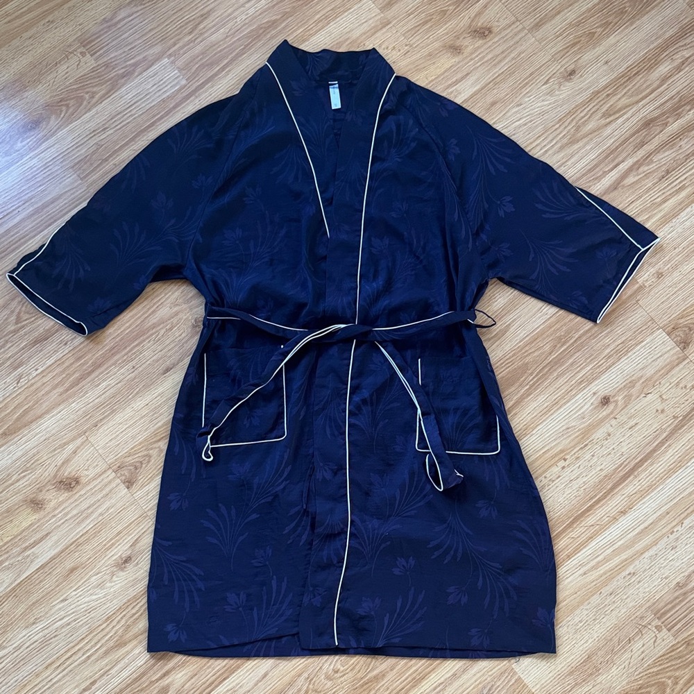 Navy Gap Body Kimono Robe - M/L